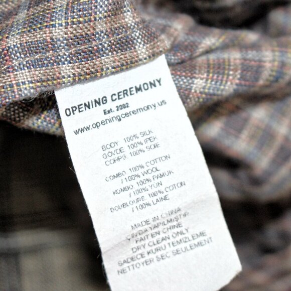 Rodarte x Opening Ceremony - Contrast Plaid Overlay Shirt, size XS - Picture 6 of 9